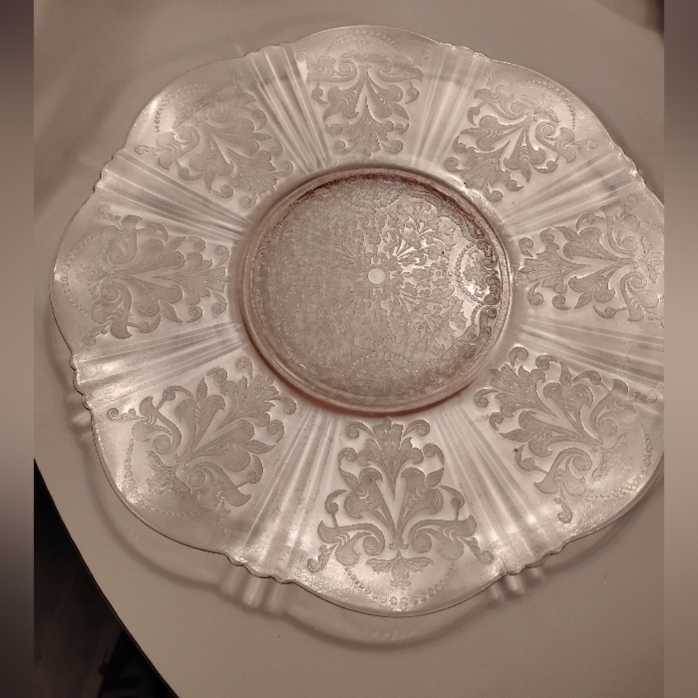 MacBeth-Evans American Sweetheart 12" Pink Depression Glass  Platter